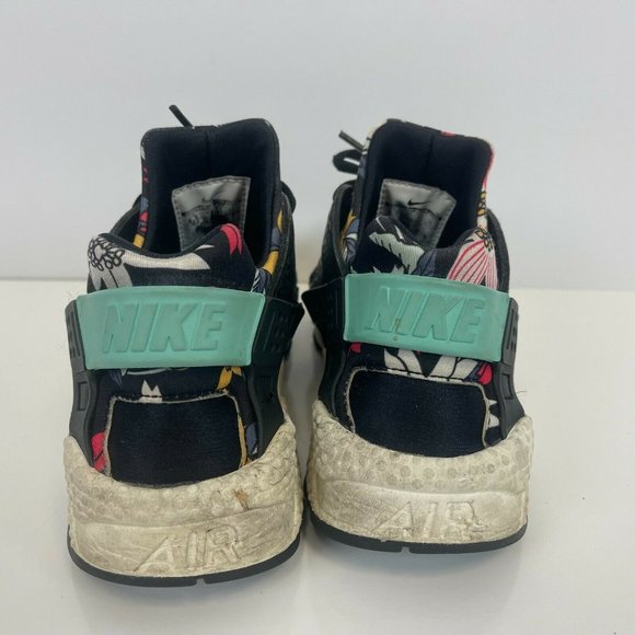 Nike Air Huarache Aloha Print Shoes Floral Pattern Black Womens Size 9.5 - Picture 4 of 6